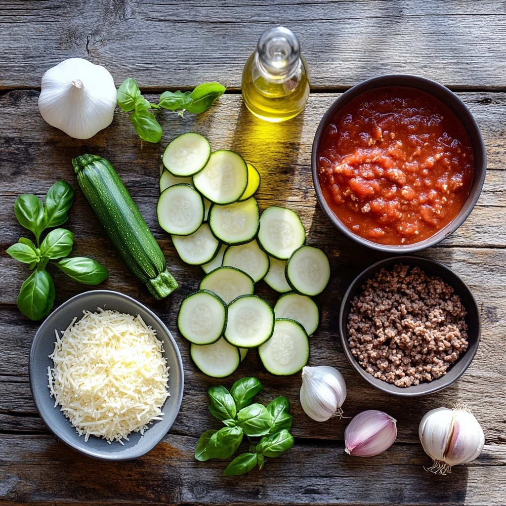 Lasanha de abobrinha low-carb