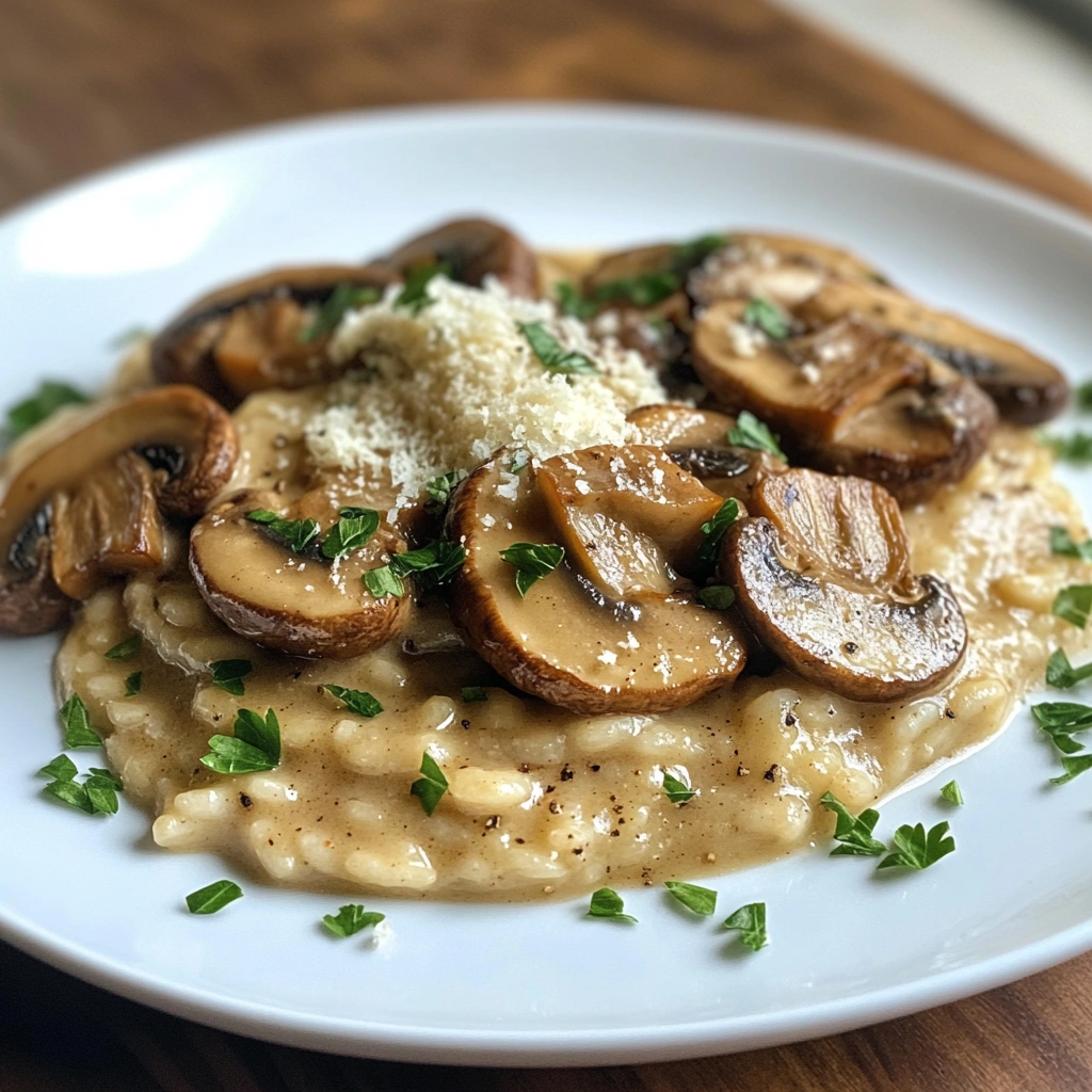risoto de cogumelos vegano