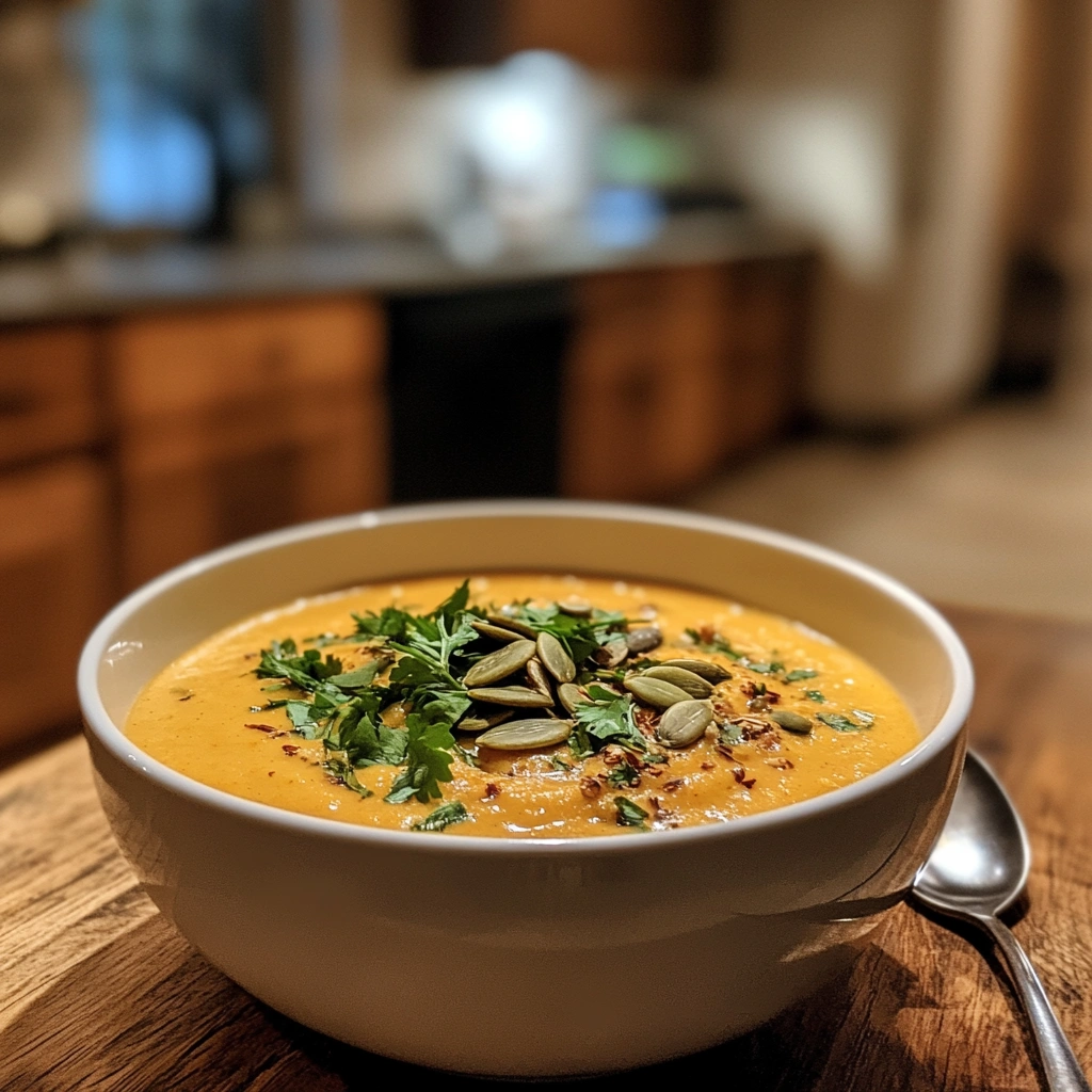 Sopa Cremosa de Abóbora com Gengibre