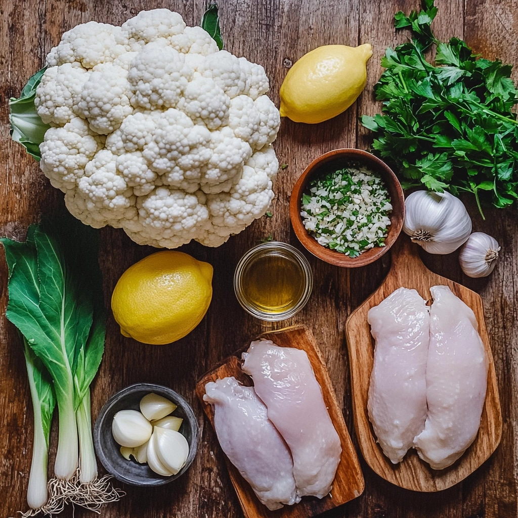 Arroz de Couve-Flor com Frango Grelhado