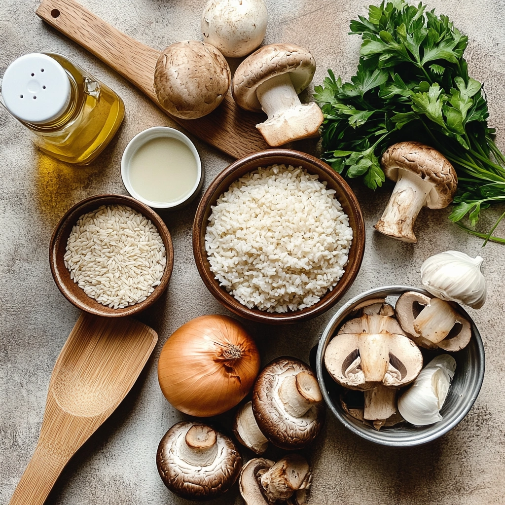 risoto de cogumelos vegano