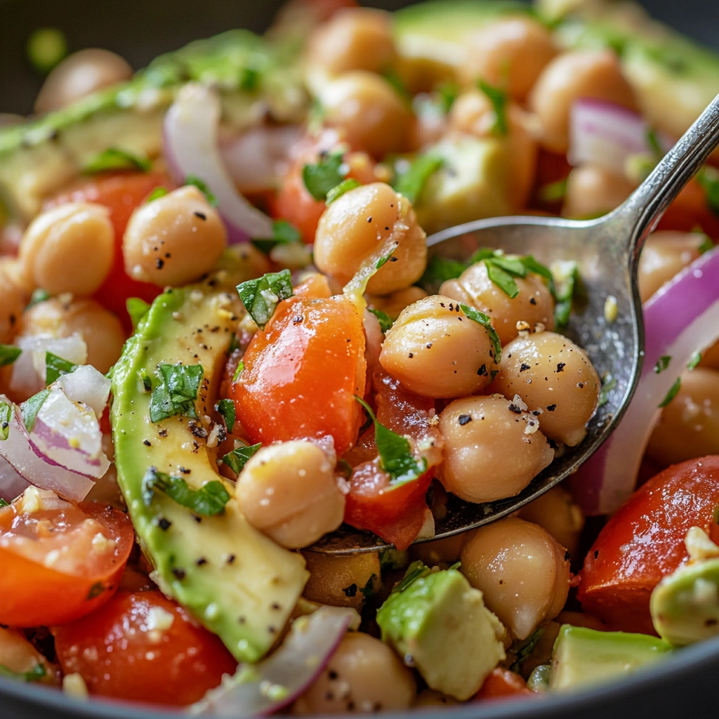 Salada Colorida com Grão-de-Bico e Abacate