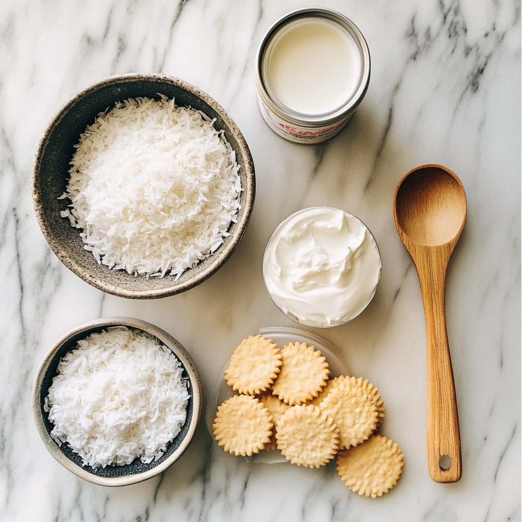 Doce Gelado de Coco com Camadas de Biscoito