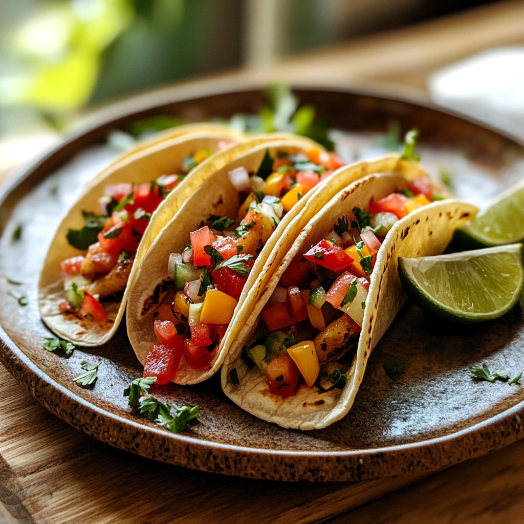 Tacos de Peixe com Vinagrete