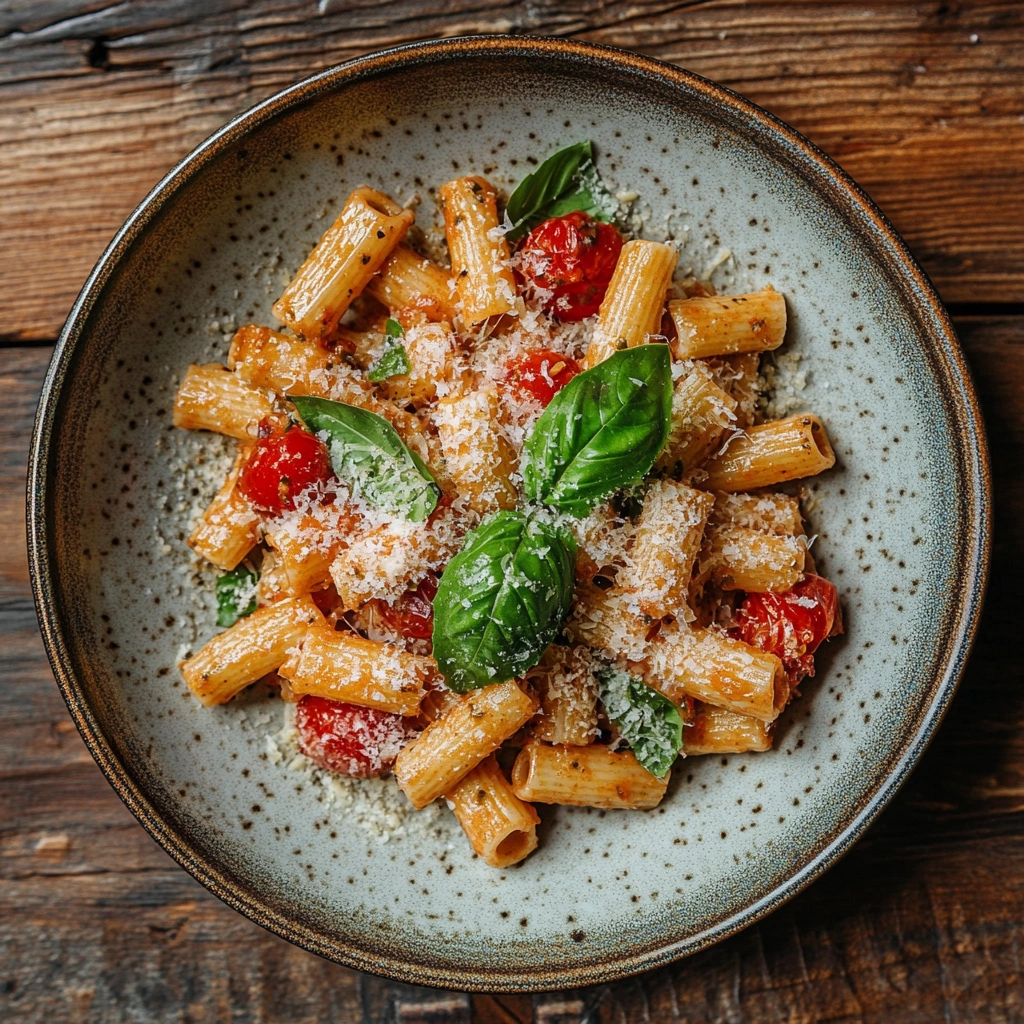 Macarrão integral com tomate