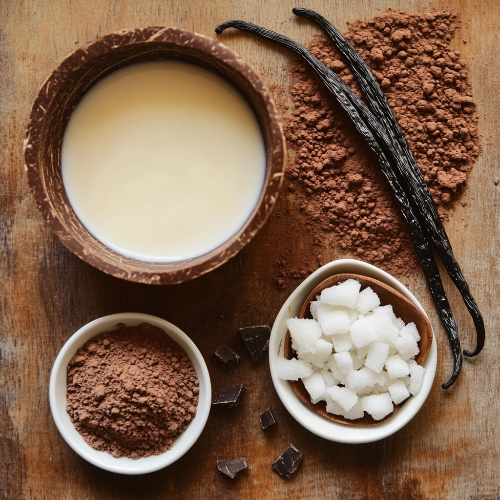 mousse vegana de cacau com leite de coco