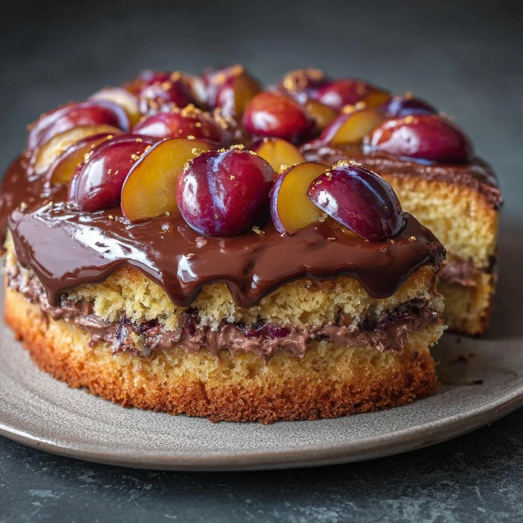 Bolo de Ameixa com Creme de Chocolate – descubra seu sabor!