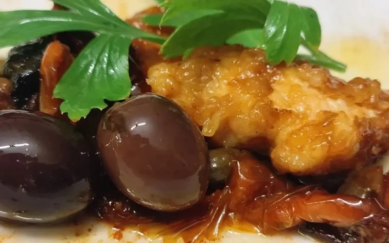 Peperoni cremosos preparados seguindo receita de Bruno Barbieri.