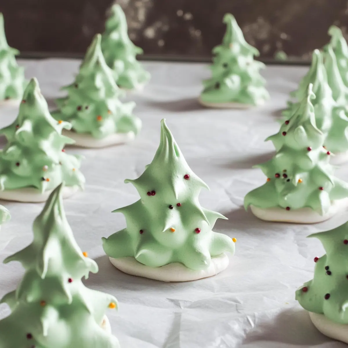 Meringue Christmas Trees