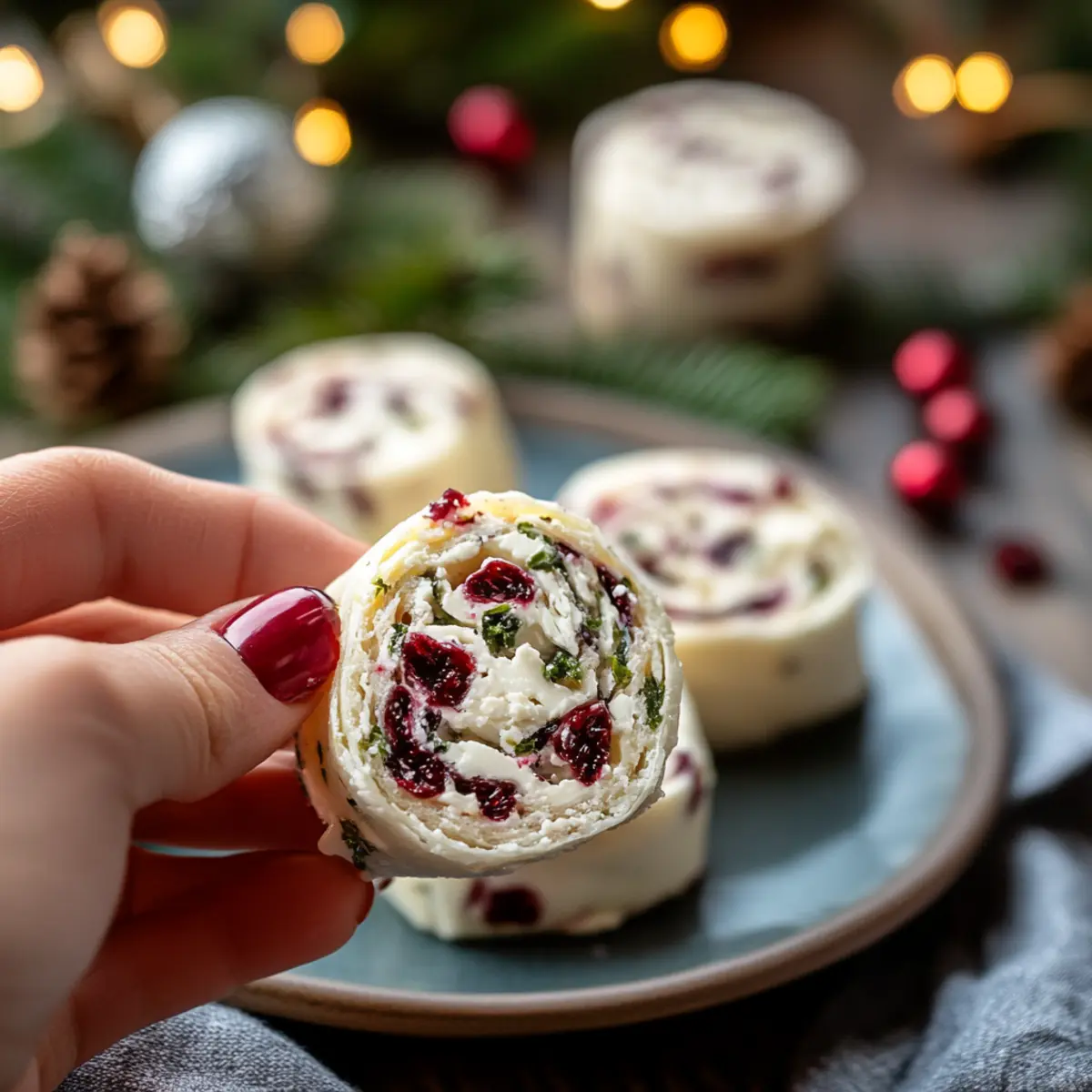 Festive Christmas Cranberry Roll Ups