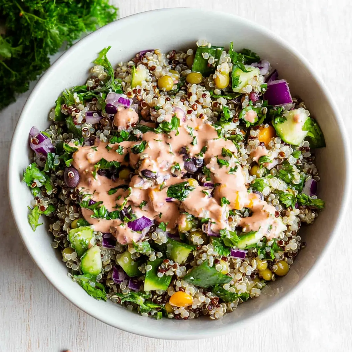 Easy Lentil Quinoa Salad (30G Protein)
