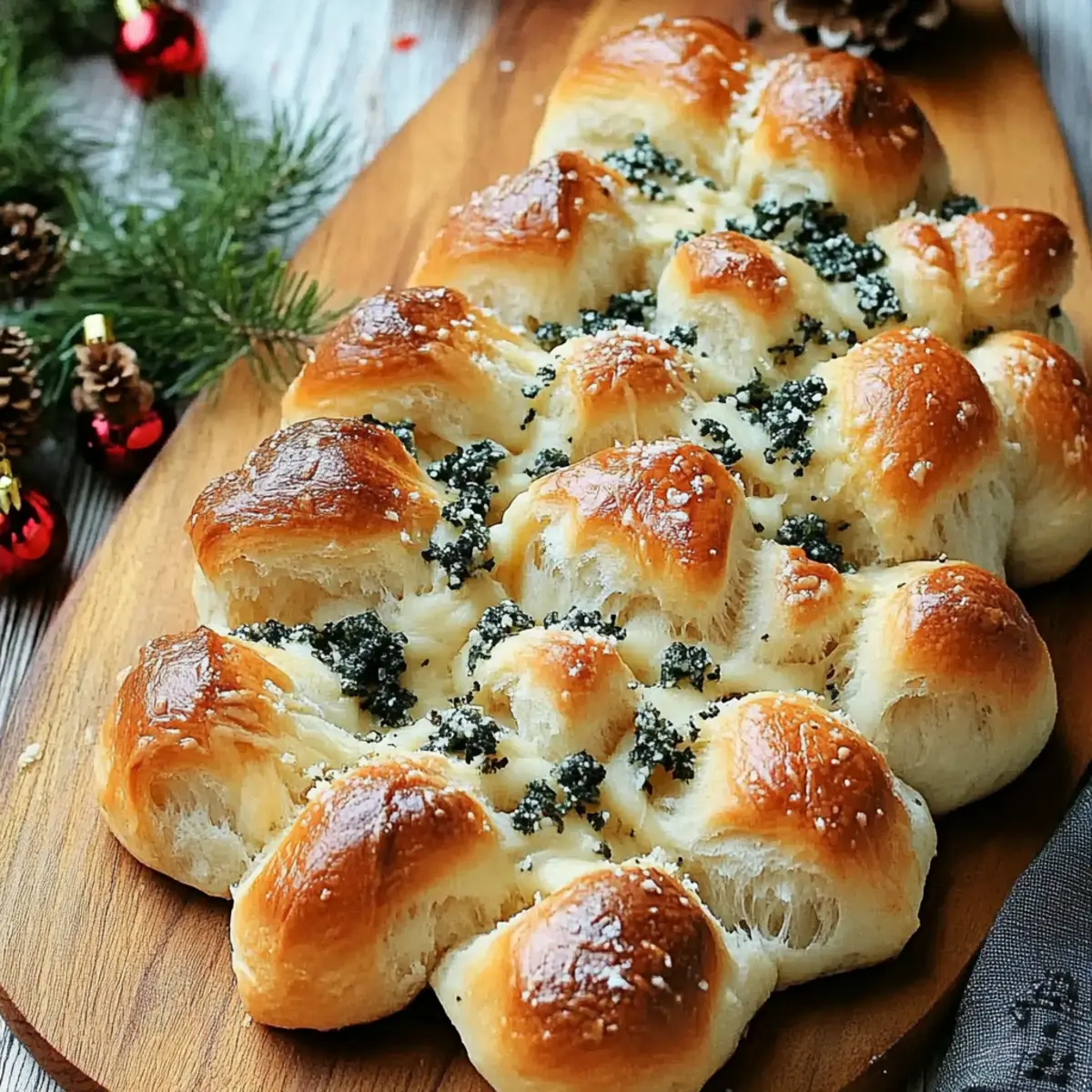 Easy Cheesy Christmas Tree Pull-Apart Bread Recipe