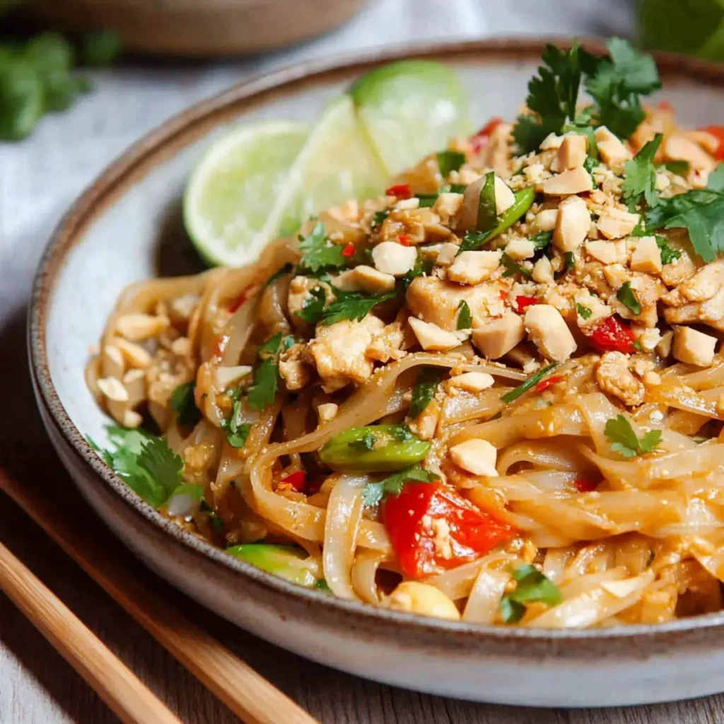 Gluten-Free Chicken Pad Thai (Healthy Recipe)