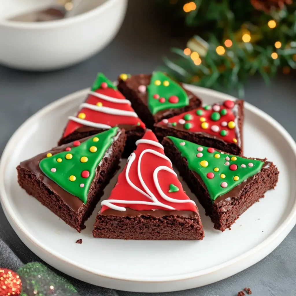 Frosted Christmas Brownies Recipe