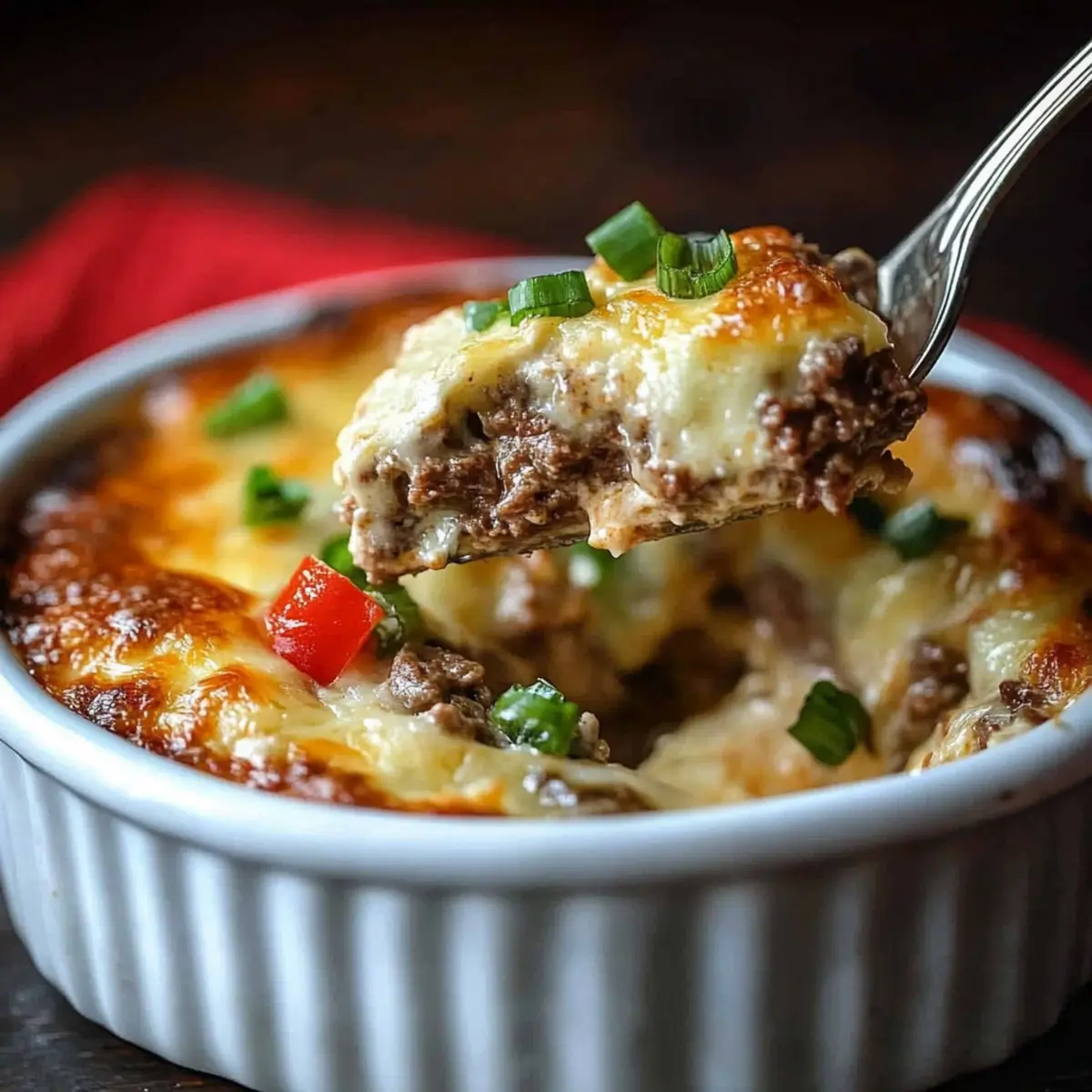 High Protein Low Carb Philly Cheesesteak Casserole Recipe