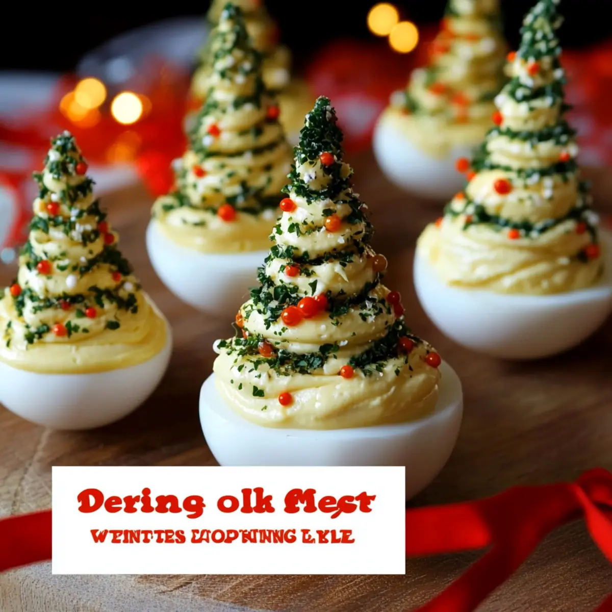 Festive Deviled Egg Christmas Trees