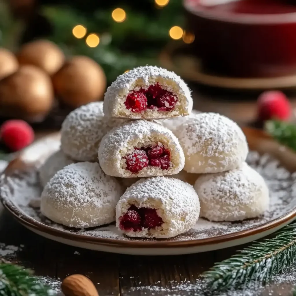Irresistible Raspberry-Filled Almond Snow Cookies for Festive Baking