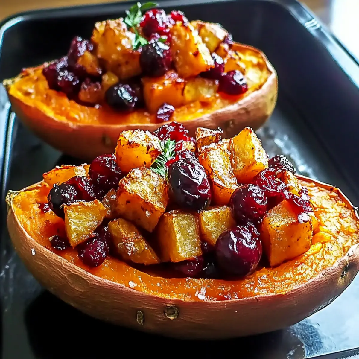 Irresistible Cranberry Apple Twice-Baked Sweet Potatoes – A Healthy Delight!