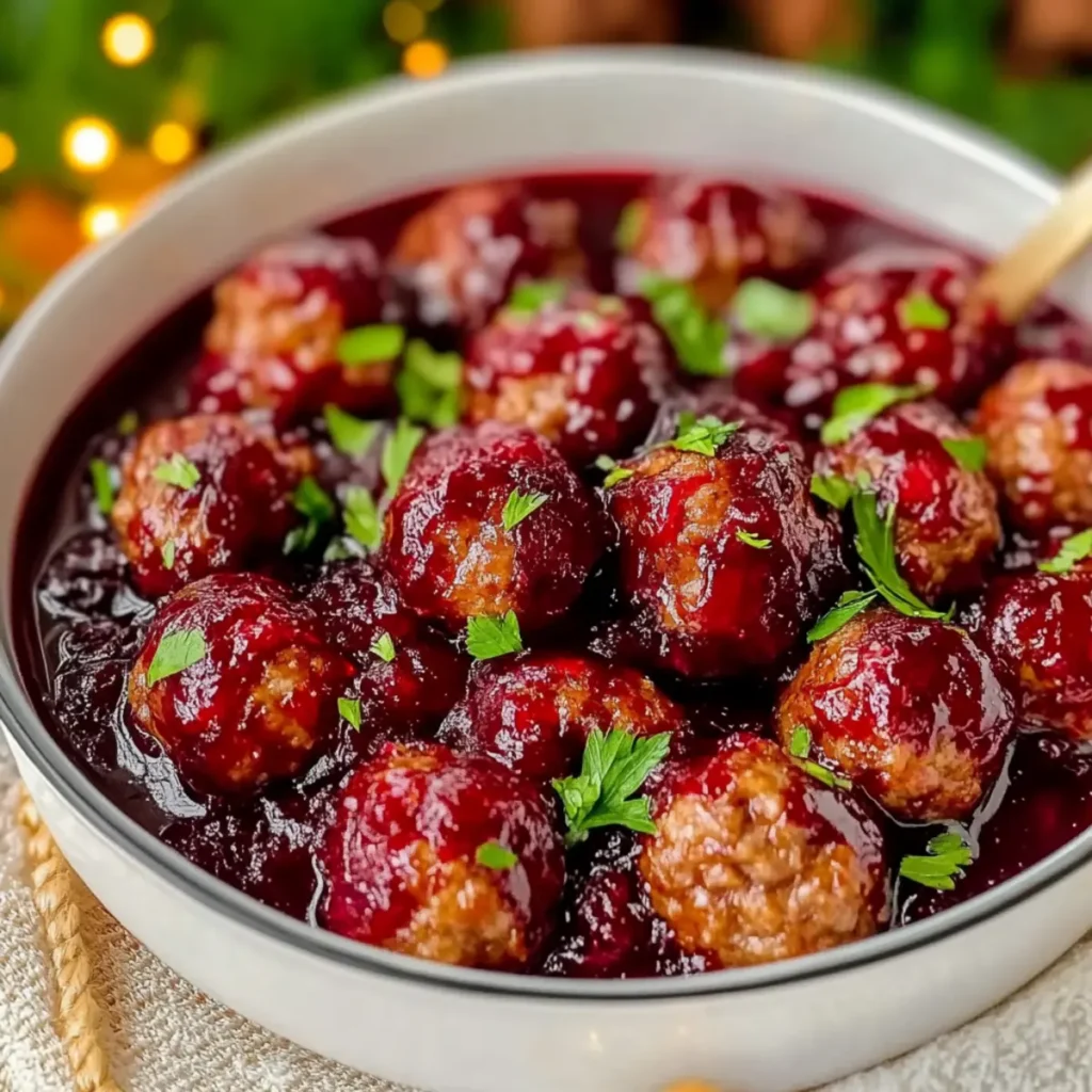 Quick Cranberry Meatballs (Christmas Recipe)