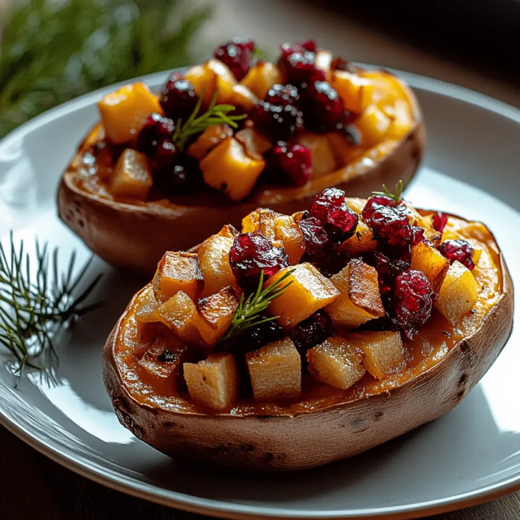 Cranberry Apple Twice-Baked Sweet Potatoes: A Festive & Flavorful Side Dish
