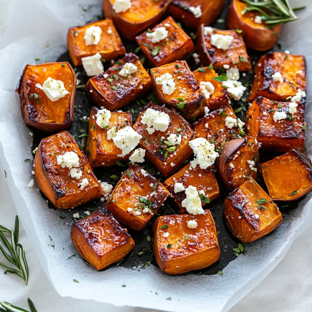 Creamy Baked Sweet Potato with Feta