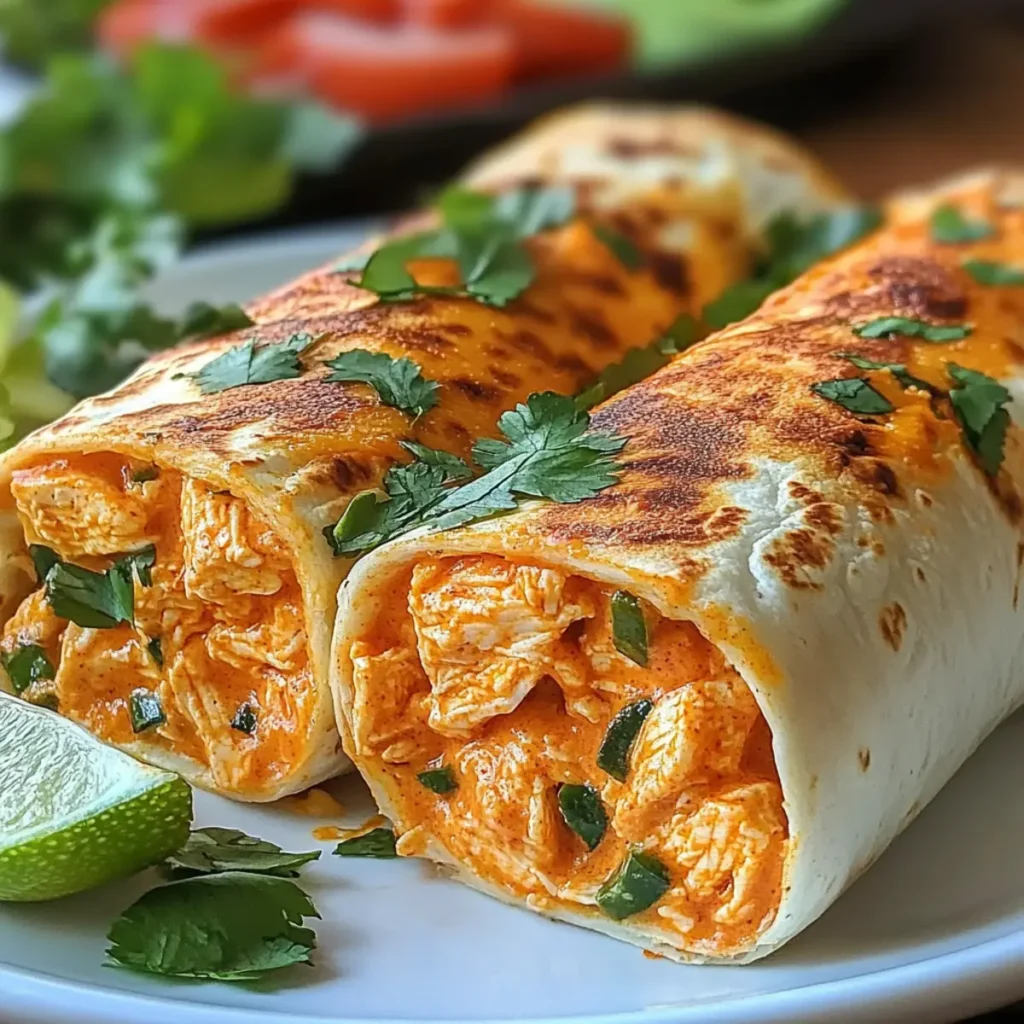 Cheesy Buffalo Chicken Burritos | High Protein & Low Calorie