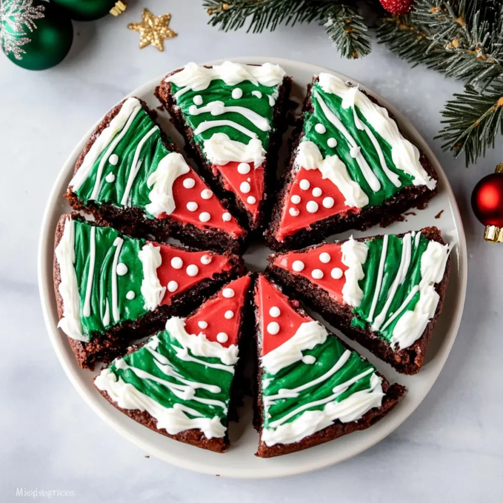 Frosted Christmas Brownies