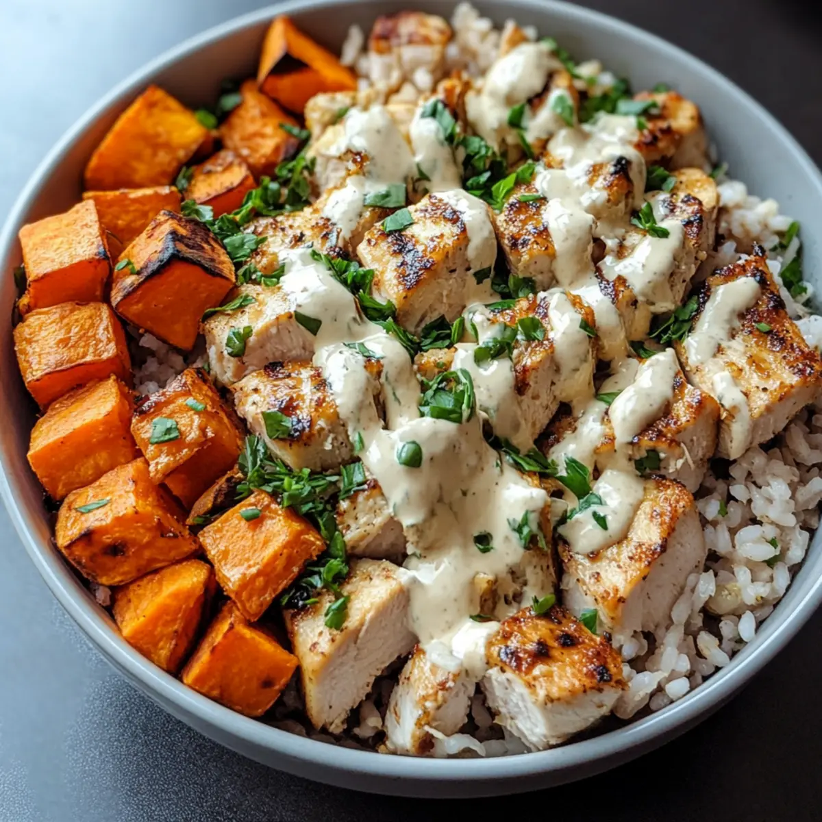 Chicken & Sweet Potato Rice Bowl – Wholesome, Flavorful & Comforting!