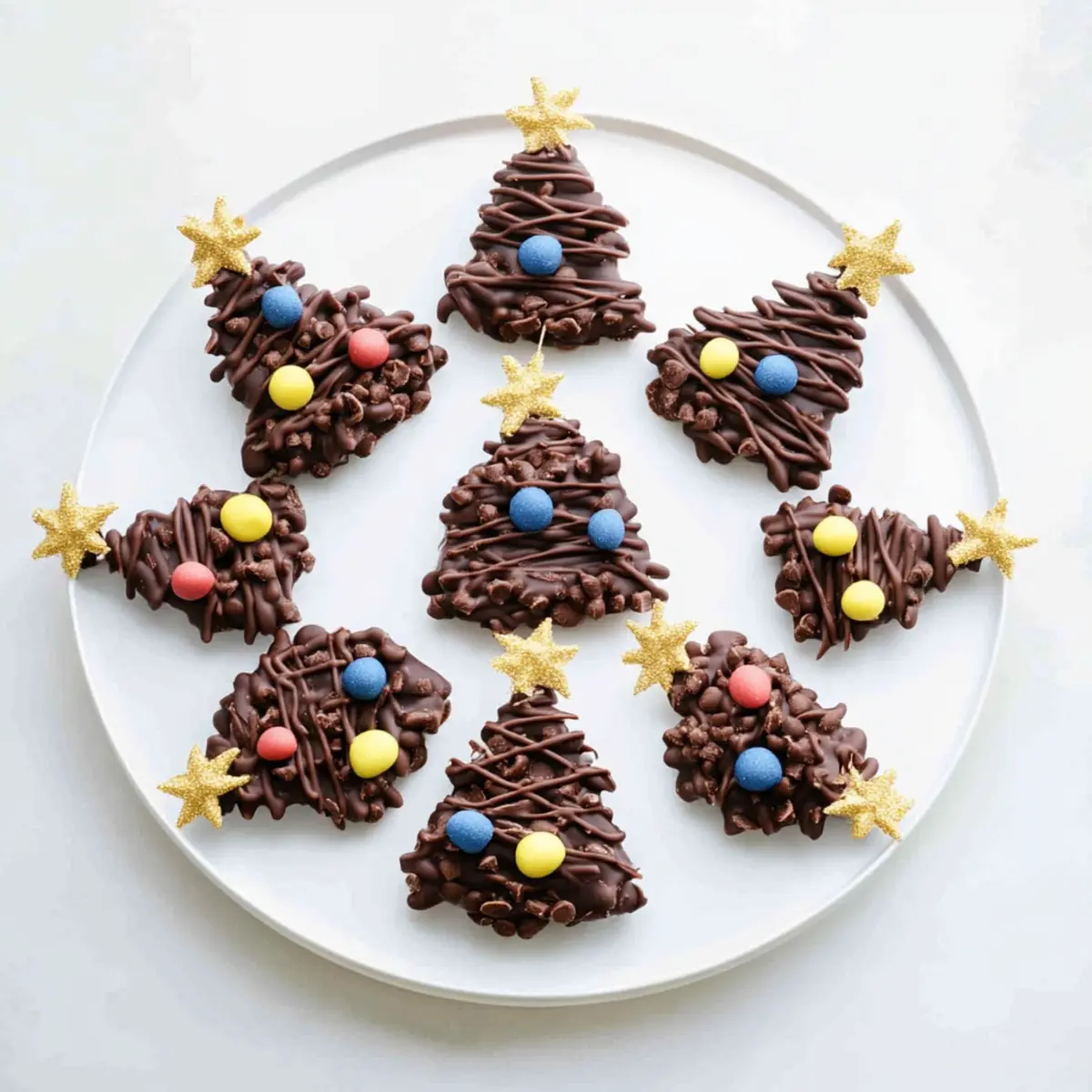 Chocolate Noodle Christmas Trees