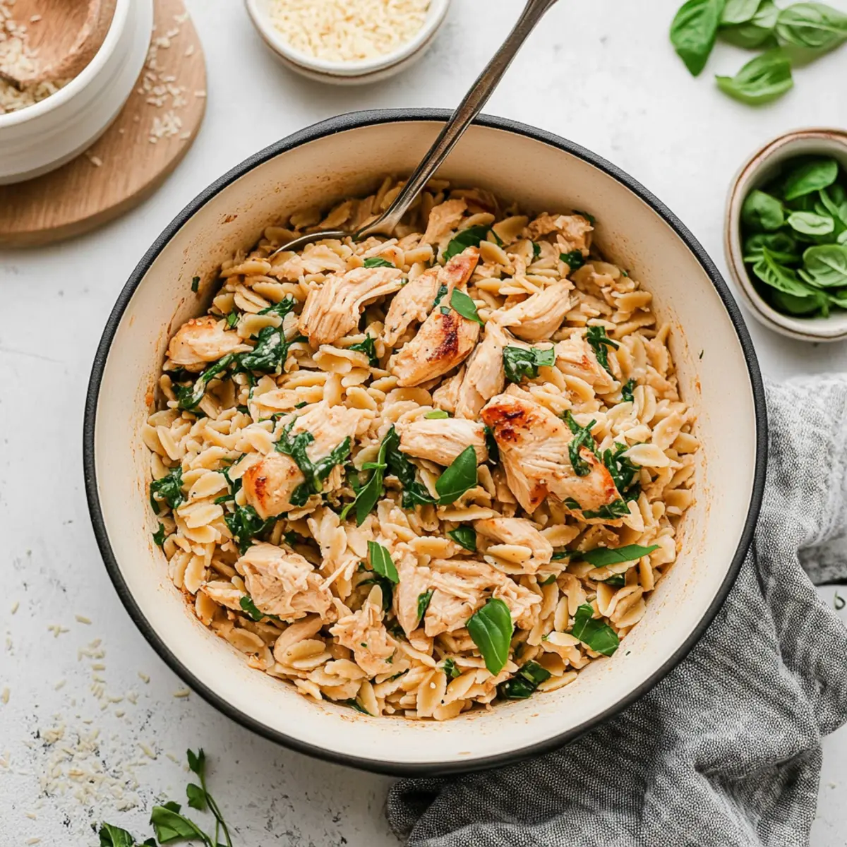 High Protein Chicken Orzo